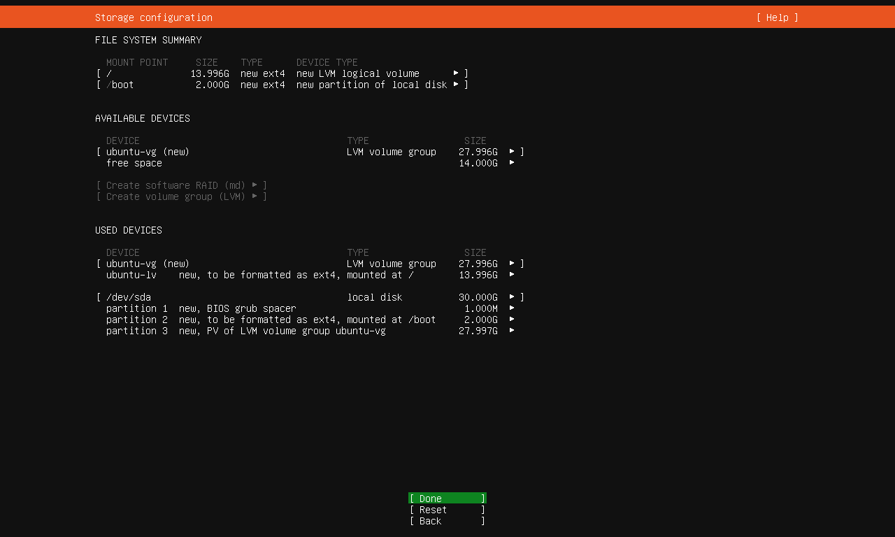 Partition table