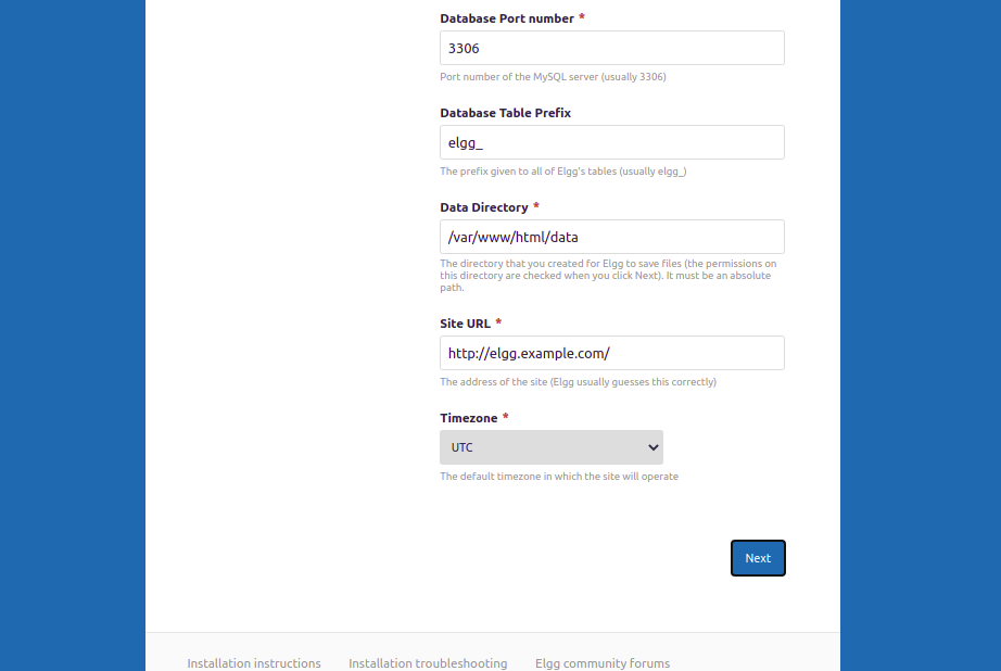 Database Configuration Continued