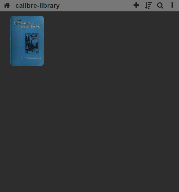 Calibre Server Library View
