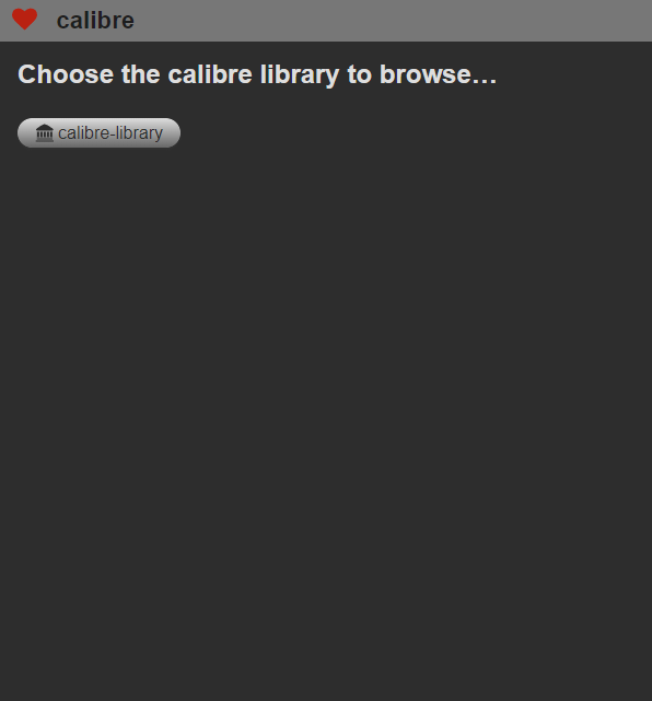 Calibre Server Home