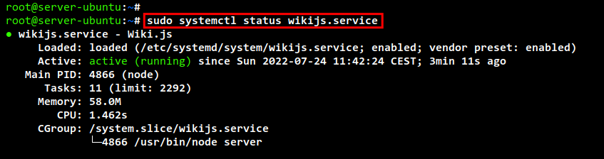 check wikijs service