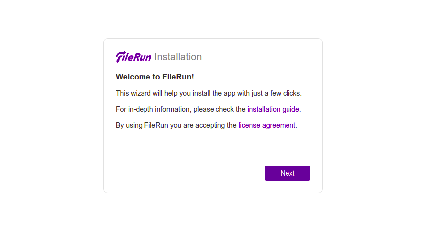 FileRun Installer