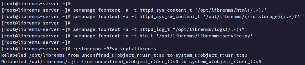 setup selinux labelling