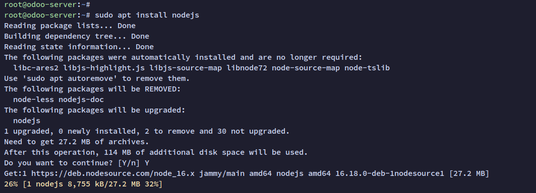 install nodejs