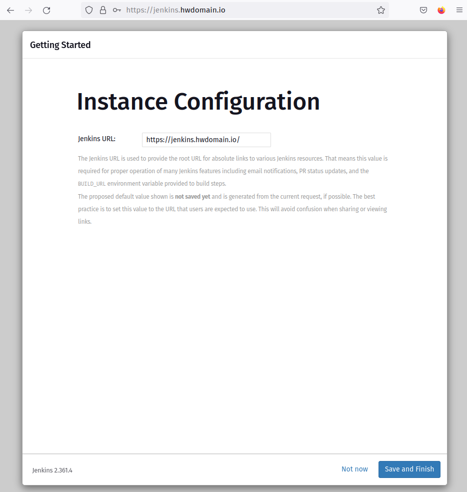 instance configuration