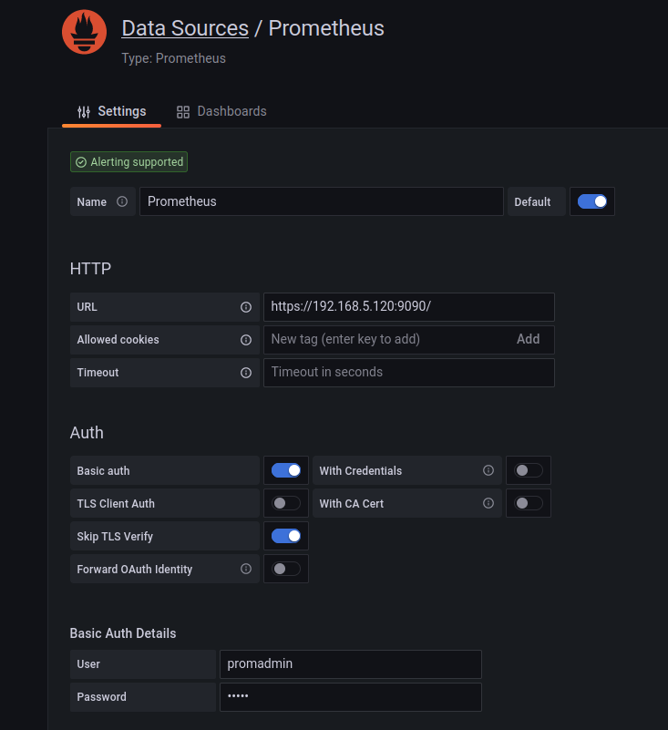 add prometheus data source