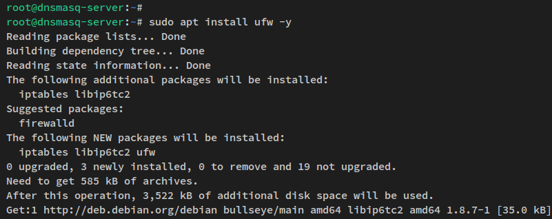 install ufw firewall