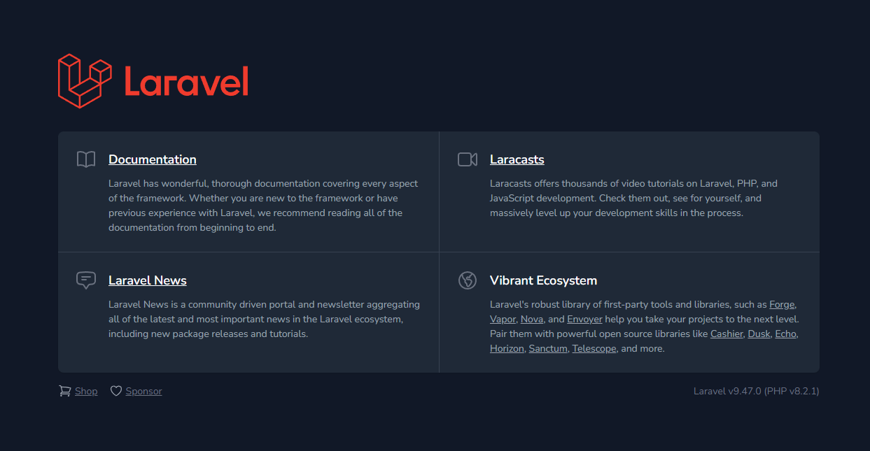 Laravel Homepage