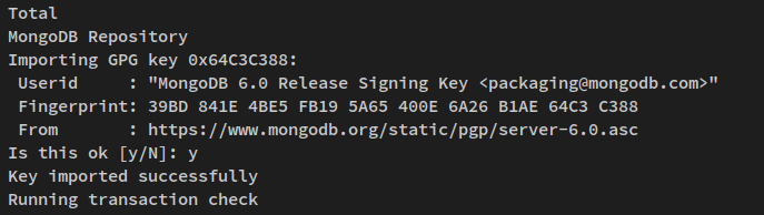 accept gpg key