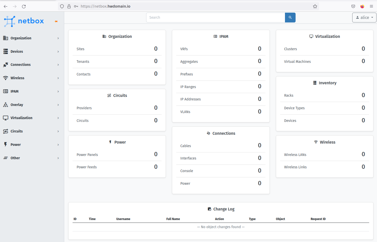 netbox dashboard