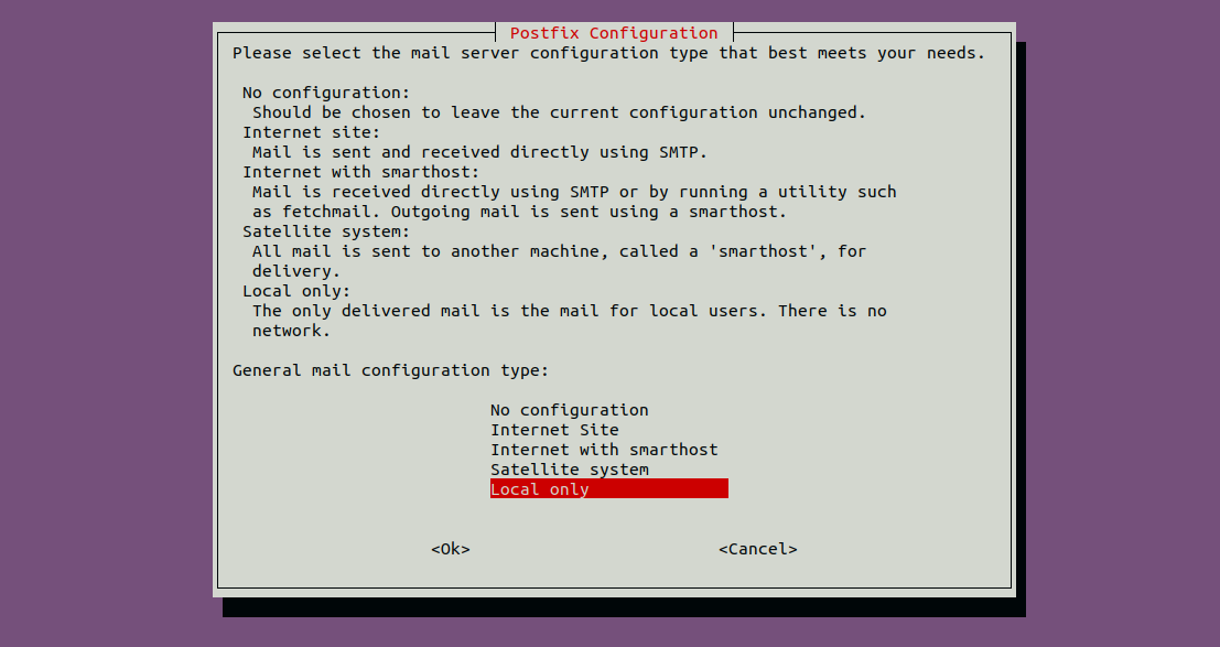 Postfix configuration for Zeek