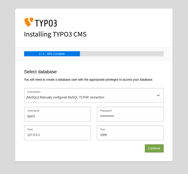 setup database