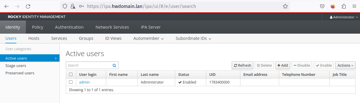 FreeIPA Dashboard