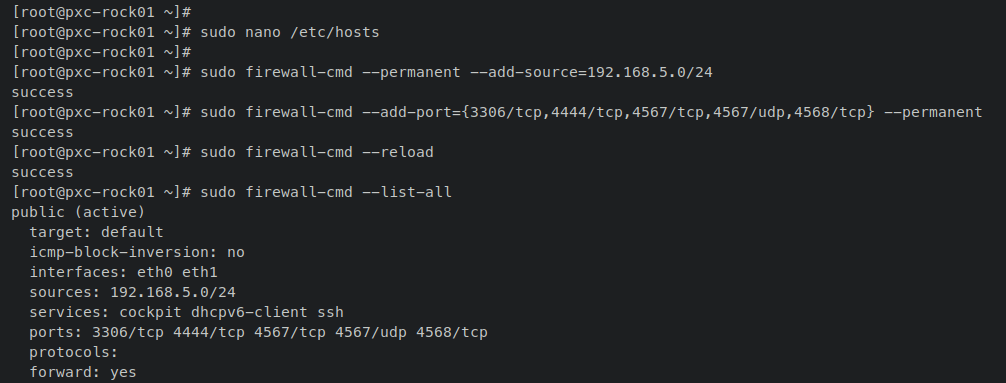 setup hostname and firewalld