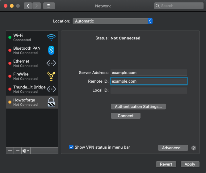 macOS strongSwan Configuration