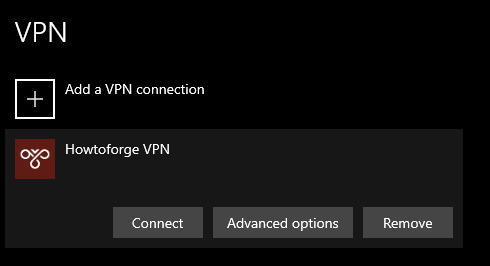 Windows VPN Connections List