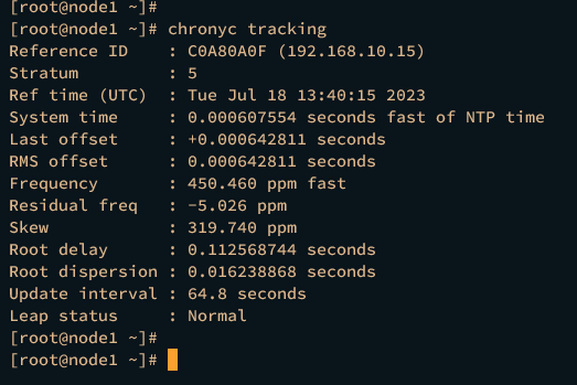 chrony tracking