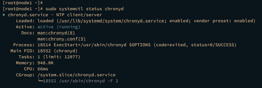 chrony status node1