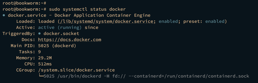 checking docker service