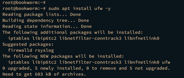 Installing UFW