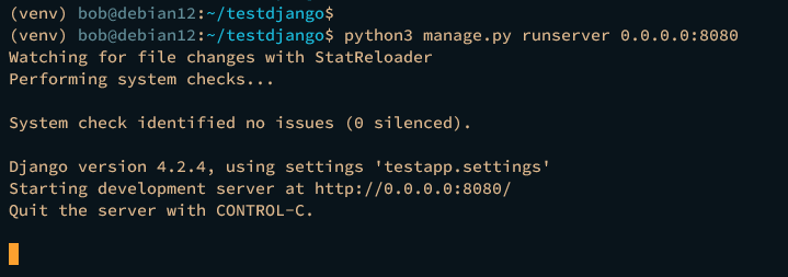 runnging django project