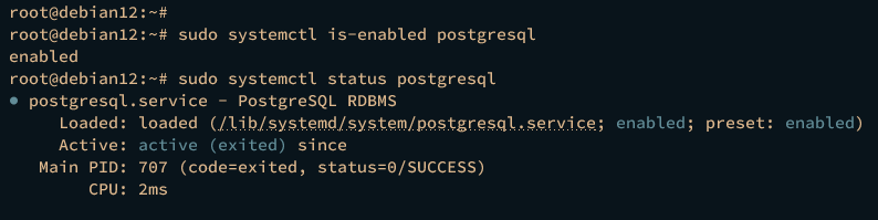 checking postgresql