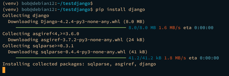 installing django