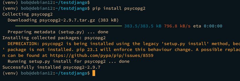 install psycopg2