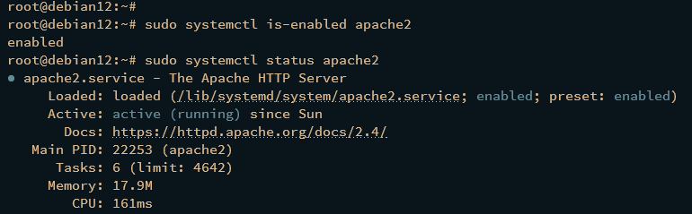 check apache2