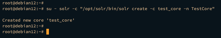 created solr index.