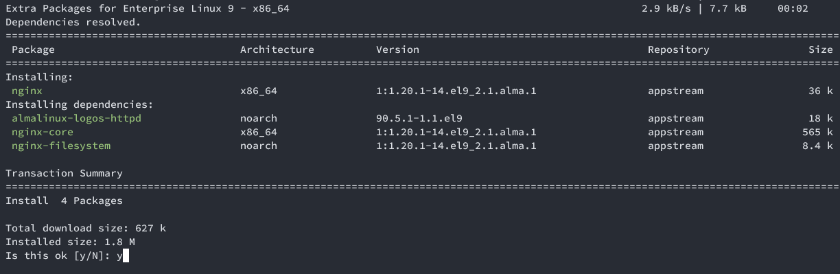 install nginx