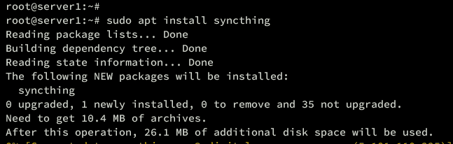 install syncthing