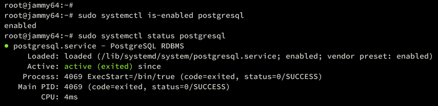 check postgresql