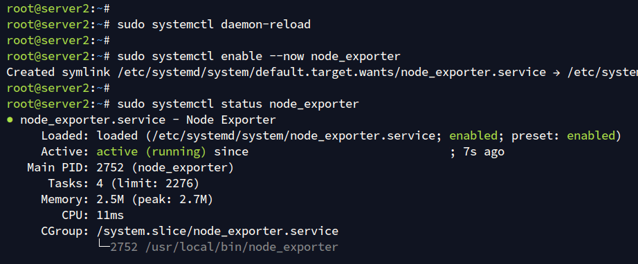 start check node_exporter