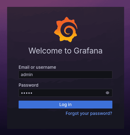 login grafana