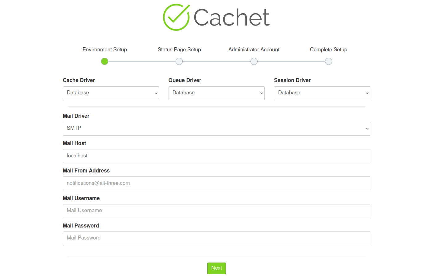 env setup